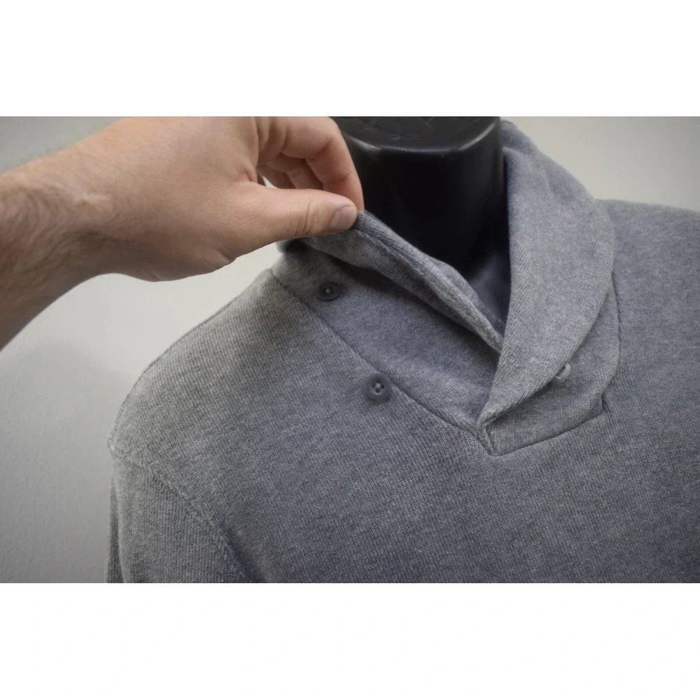 Polo Ralph Lauren Cowl Neck Sweater‎ Gray Long Sleeve Pullover Mens Size Small